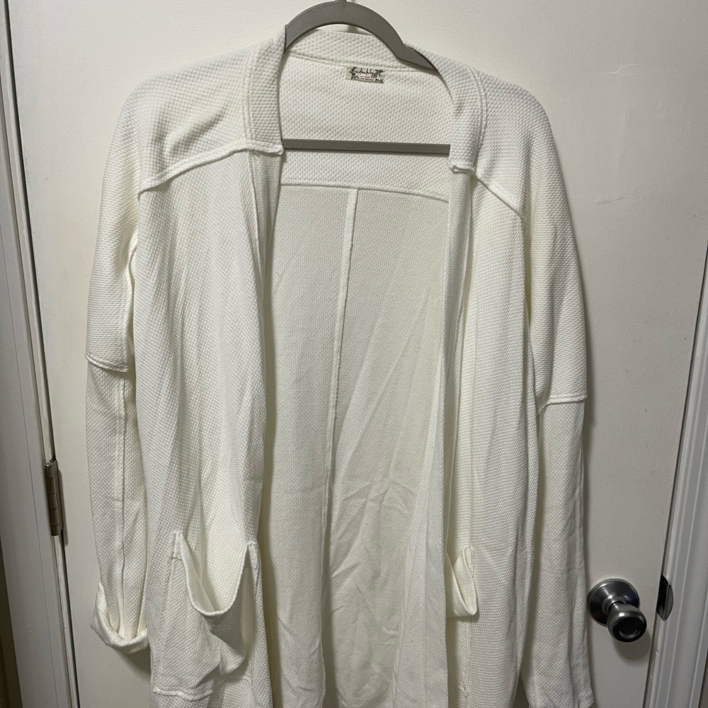 Free People White Cardigan